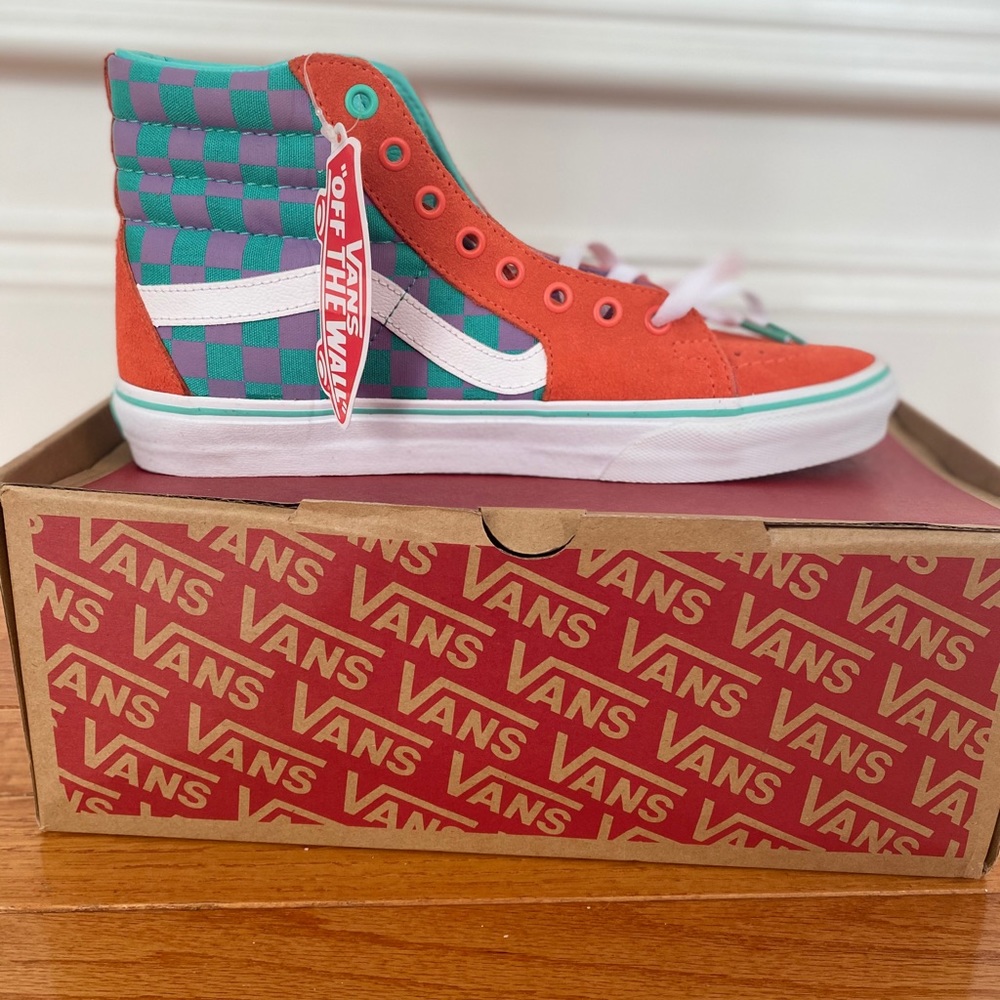 Brand New Exclusive Cherry Tomato Checker Vans